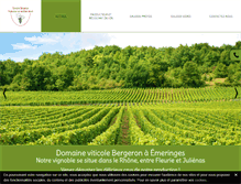 Tablet Screenshot of domaine-bergeron-viticulteurs.fr